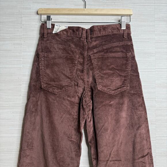 Free People corduroy pants high rise straight cotton blend boho fall winter 29 - Picture 7 of 9